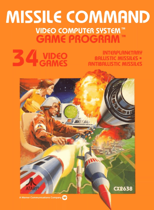 Missile Command box art for Atari 2600